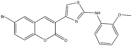 6-bromo-3-[2-(2-methoxyanilino)-1,3-thiazol-4-yl]-2H-chromen-2-one Struktur