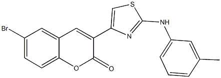 6-bromo-3-[2-(3-toluidino)-1,3-thiazol-4-yl]-2H-chromen-2-one Struktur