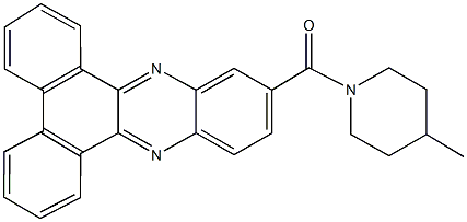 11-[(4-methyl-1-piperidinyl)carbonyl]dibenzo[a,c]phenazine Struktur