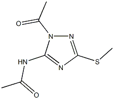 N-[1-acetyl-3-(methylsulfanyl)-1H-1,2,4-triazol-5-yl]acetamide Struktur