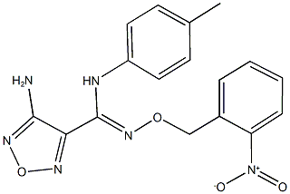 4-amino-N'-({2-nitrobenzyl}oxy)-N-(4-methylphenyl)-1,2,5-oxadiazole-3-carboximidamide Struktur