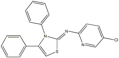 5-chloro-N-(3,4-diphenyl-1,3-thiazol-2(3H)-ylidene)-2-pyridinamine Struktur