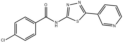 4-chloro-N-[5-(3-pyridinyl)-1,3,4-thiadiazol-2-yl]benzamide Struktur