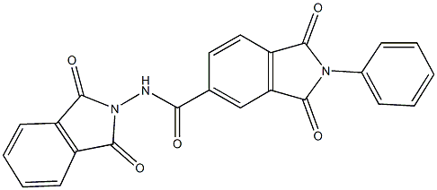 N-(1,3-dioxo-1,3-dihydro-2H-isoindol-2-yl)-1,3-dioxo-2-phenyl-5-isoindolinecarboxamide Struktur