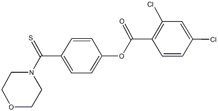 4-(4-morpholinylcarbothioyl)phenyl 2,4-dichlorobenzoate Struktur