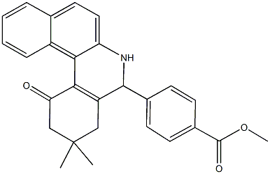 methyl 4-(3,3-dimethyl-1-oxo-1,2,3,4,5,6-hexahydrobenzo[a]phenanthridin-5-yl)benzoate Struktur