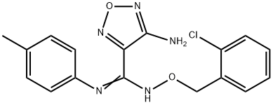 4-amino-N'-[(2-chlorobenzyl)oxy]-N-(4-methylphenyl)-1,2,5-oxadiazole-3-carboximidamide Struktur