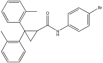 N-(4-bromophenyl)-2,2-bis(2-methylphenyl)cyclopropanecarboxamide Struktur