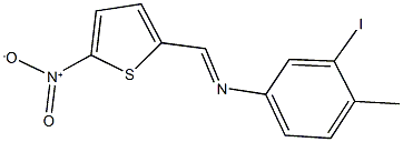 3-iodo-4-methyl-N-[(5-nitro-2-thienyl)methylene]aniline Struktur