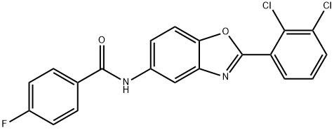 N-[2-(2,3-dichlorophenyl)-1,3-benzoxazol-5-yl]-4-fluorobenzamide Struktur