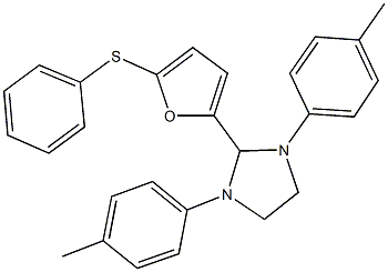 5-[1,3-bis(4-methylphenyl)-2-imidazolidinyl]-2-furyl phenyl sulfide Struktur