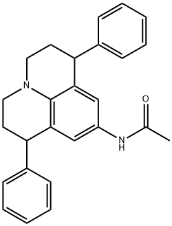 N-(1,7-diphenyl-2,3,6,7-tetrahydro-1H,5H-pyrido[3,2,1-ij]quinolin-9-yl)acetamide Struktur