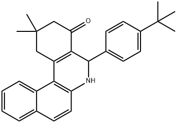 5-(4-tert-butylphenyl)-2,2-dimethyl-2,3,5,6-tetrahydrobenzo[a]phenanthridin-4(1H)-one Struktur