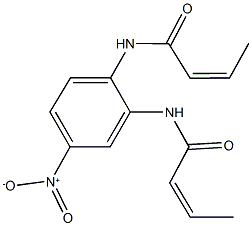 N-{2-(2-butenoylamino)-4-nitrophenyl}-2-butenamide Struktur