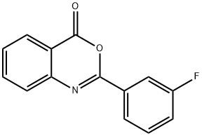 2-(3-fluorophenyl)-4H-3,1-benzoxazin-4-one Struktur