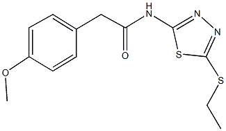 N-[5-(ethylsulfanyl)-1,3,4-thiadiazol-2-yl]-2-(4-methoxyphenyl)acetamide Struktur