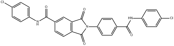 2-{4-[(4-chloroanilino)carbonyl]phenyl}-N-(4-chlorophenyl)-1,3-dioxo-5-isoindolinecarboxamide Struktur