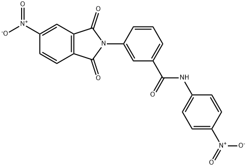 3-{5-nitro-1,3-dioxo-1,3-dihydro-2H-isoindol-2-yl}-N-{4-nitrophenyl}benzamide Struktur