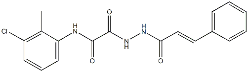 N-(3-chloro-2-methylphenyl)-2-(2-cinnamoylhydrazino)-2-oxoacetamide Struktur