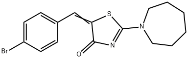 2-(1-azepanyl)-5-(4-bromobenzylidene)-1,3-thiazol-4(5H)-one Struktur