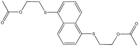 2-[(5-{[2-(acetyloxy)ethyl]sulfanyl}-1-naphthyl)sulfanyl]ethyl acetate Struktur