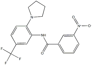 3-nitro-N-[2-(1-pyrrolidinyl)-5-(trifluoromethyl)phenyl]benzamide Struktur