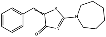 2-(1-azepanyl)-5-benzylidene-1,3-thiazol-4(5H)-one Struktur