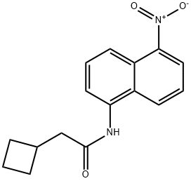 2-cyclobutyl-N-{5-nitro-1-naphthyl}acetamide Struktur