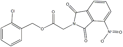 2-chlorobenzyl {4-nitro-1,3-dioxo-1,3-dihydro-2H-isoindol-2-yl}acetate Struktur