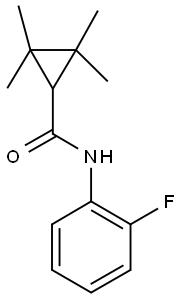 N-(2-fluorophenyl)-2,2,3,3-tetramethylcyclopropanecarboxamide Struktur