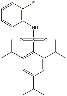 N-(2-fluorophenyl)-2,4,6-triisopropylbenzenesulfonamide Struktur