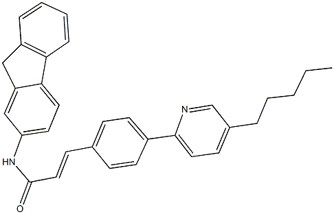 N-(9H-fluoren-2-yl)-3-[4-(5-pentyl-2-pyridinyl)phenyl]acrylamide Struktur