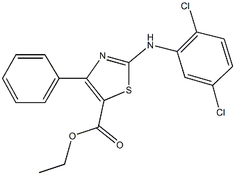 ethyl 2-(2,5-dichloroanilino)-4-phenyl-1,3-thiazole-5-carboxylate Struktur