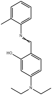 5-(diethylamino)-2-{[(2-methylphenyl)imino]methyl}phenol Struktur