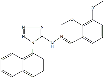 2,3-dimethoxybenzaldehyde [1-(1-naphthyl)-1H-tetraazol-5-yl]hydrazone Struktur