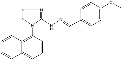 4-methoxybenzaldehyde [1-(1-naphthyl)-1H-tetraazol-5-yl]hydrazone Struktur