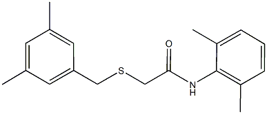 2-[(3,5-dimethylbenzyl)sulfanyl]-N-(2,6-dimethylphenyl)acetamide Struktur