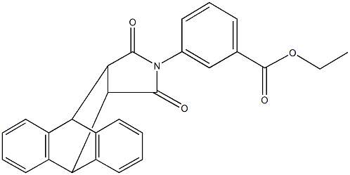 ethyl 3-(16,18-dioxo-17-azapentacyclo[6.6.5.0~2,7~.0~9,14~.0~15,19~]nonadeca-2,4,6,9,11,13-hexaen-17-yl)benzoate Struktur