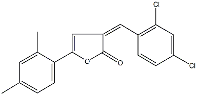 3-(2,4-dichlorobenzylidene)-5-(2,4-dimethylphenyl)-2(3H)-furanone Struktur