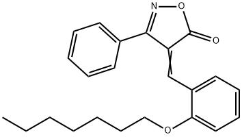 4-[2-(heptyloxy)benzylidene]-3-phenyl-5(4H)-isoxazolone Struktur