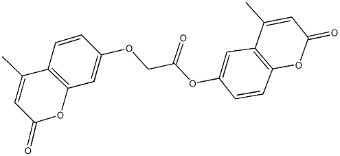 4-methyl-2-oxo-2H-chromen-6-yl [(4-methyl-2-oxo-2H-chromen-7-yl)oxy]acetate Struktur