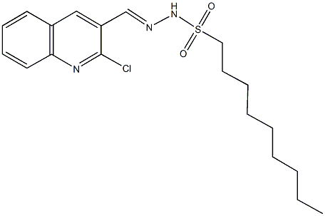 N'-[(2-chloro-3-quinolinyl)methylene]-1-nonanesulfonohydrazide Struktur