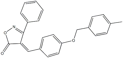 4-{4-[(4-methylbenzyl)oxy]benzylidene}-3-phenyl-5(4H)-isoxazolone Struktur