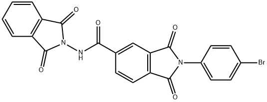 2-(4-bromophenyl)-N-(1,3-dioxo-1,3-dihydro-2H-isoindol-2-yl)-1,3-dioxo-5-isoindolinecarboxamide Struktur