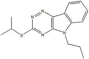 3-(isopropylsulfanyl)-5-propyl-5H-[1,2,4]triazino[5,6-b]indole Struktur