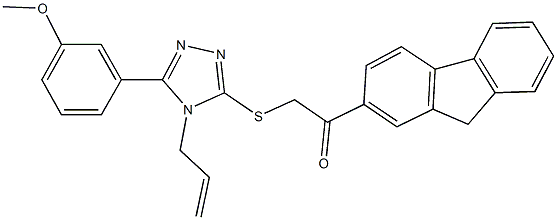 2-{[4-allyl-5-(3-methoxyphenyl)-4H-1,2,4-triazol-3-yl]sulfanyl}-1-(9H-fluoren-2-yl)ethanone Struktur