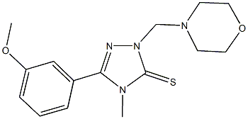 5-(3-methoxyphenyl)-4-methyl-2-(4-morpholinylmethyl)-2,4-dihydro-3H-1,2,4-triazole-3-thione Struktur