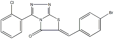 6-(4-bromobenzylidene)-3-(2-chlorophenyl)[1,3]thiazolo[2,3-c][1,2,4]triazol-5(6H)-one Struktur