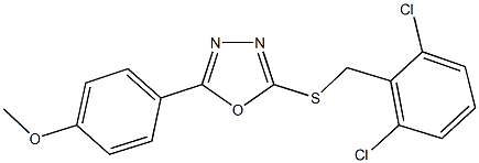 2-[(2,6-dichlorobenzyl)sulfanyl]-5-(4-methoxyphenyl)-1,3,4-oxadiazole Struktur