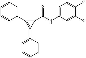 N-(3,4-dichlorophenyl)-2,3-diphenyl-2-cyclopropene-1-carboxamide Struktur